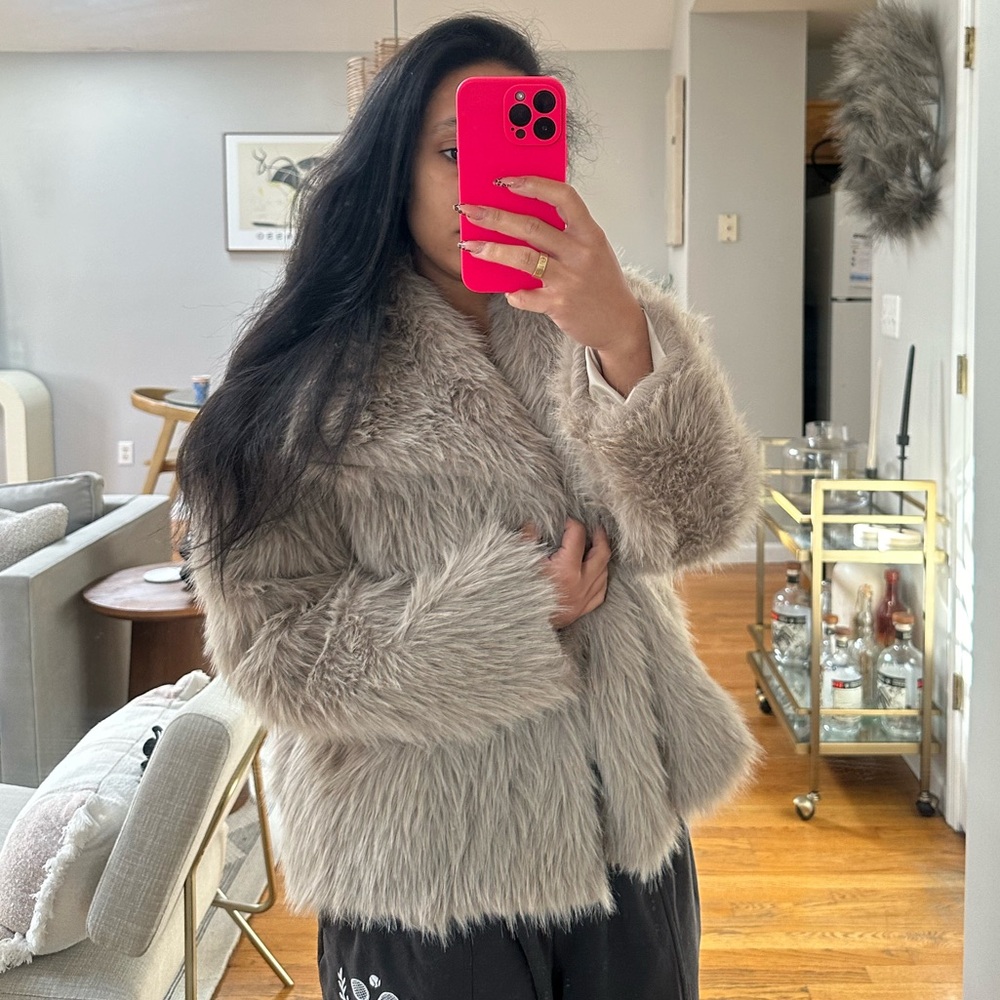 Faux fur jacket